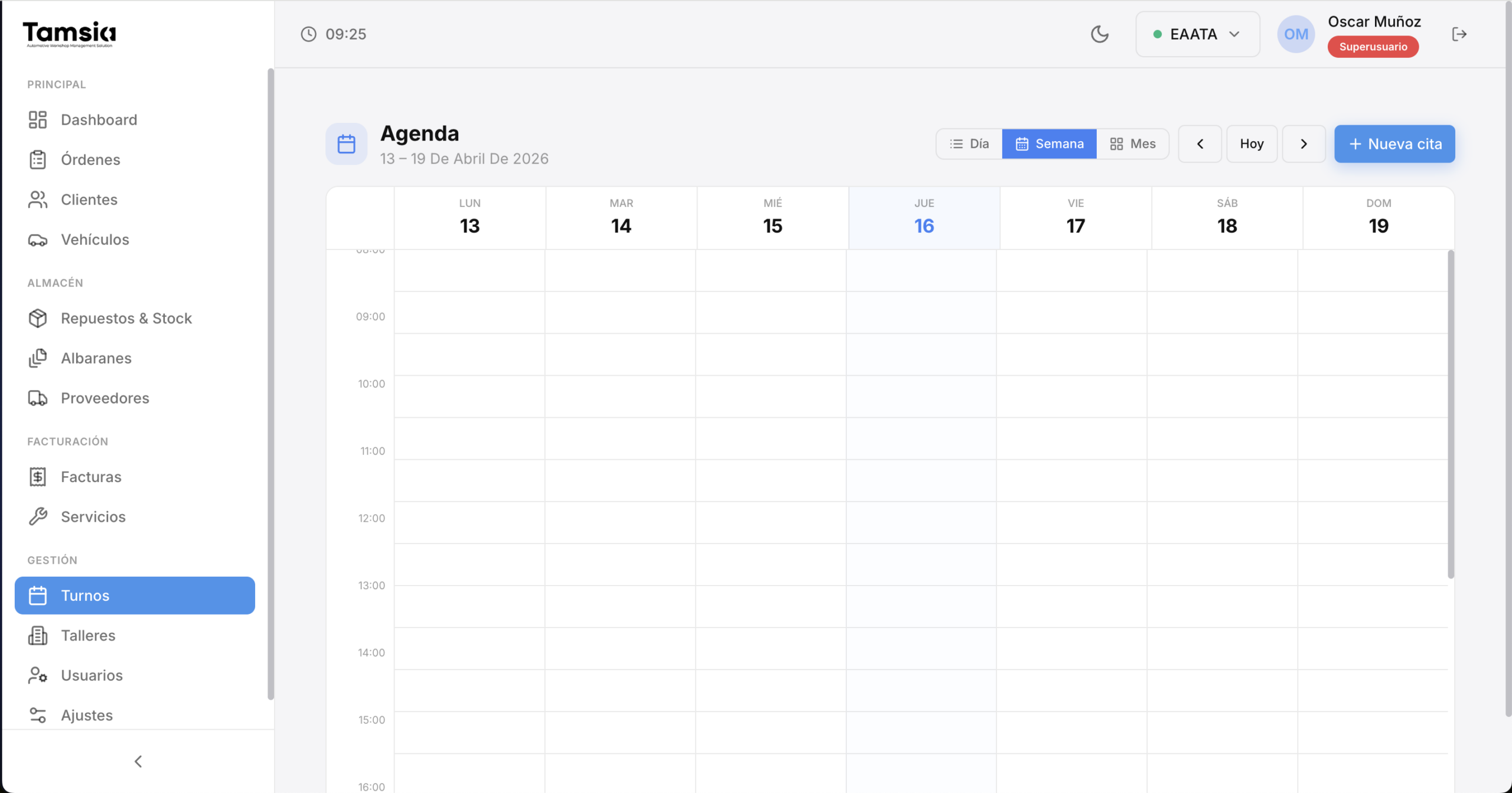Agenda del taller