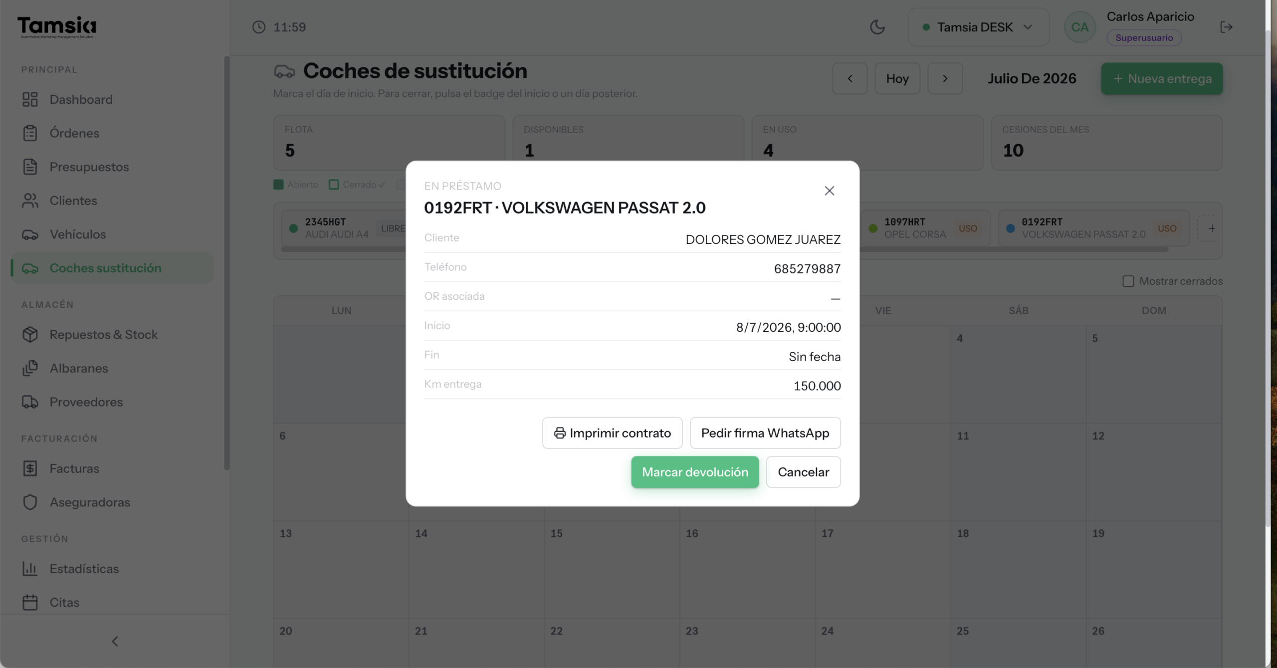 Cesión con contrato
